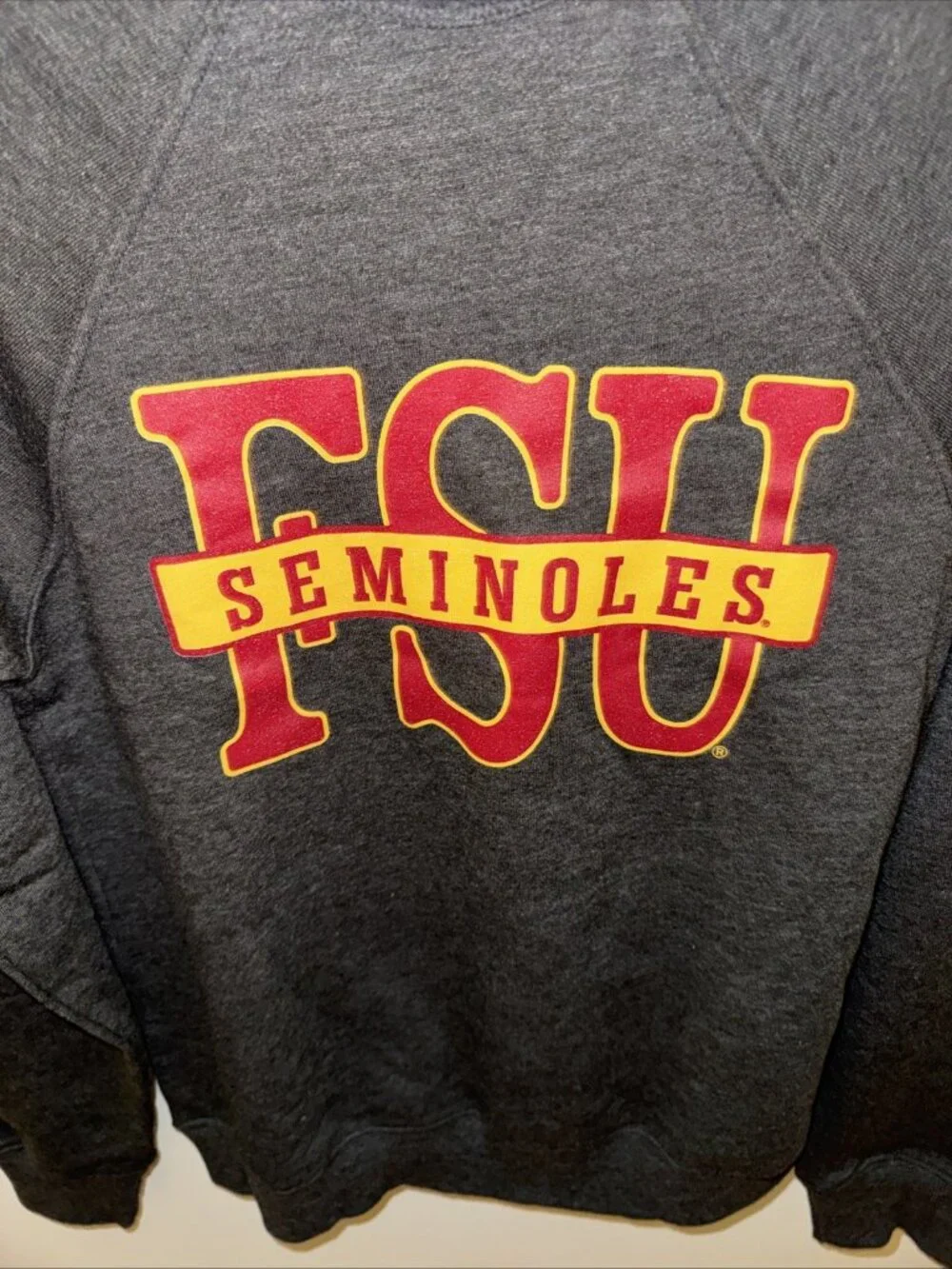 Florida State Seminoles FSU Gray Graphic Homefield Crewneck Sweatshirt Size S